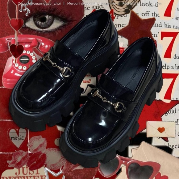 Black Princess Polly platform penny loafers 🖤 - Picture 5 of 8